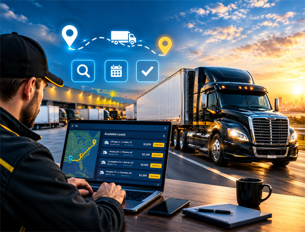 Freight load search and booking support